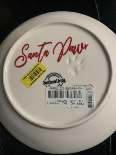 Southern Living Santa Paws ACCENT PLATE & MUG Christmas, French Bulldog Dog NEW - Picture 6 of 8