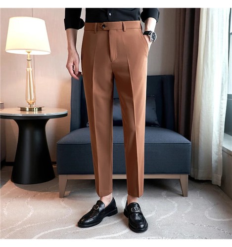 Herren Formelle Kleidung Hose Männer Stretch Anzüge Hose Männer Business Freizeit Anzughose - Bild 8 von 27