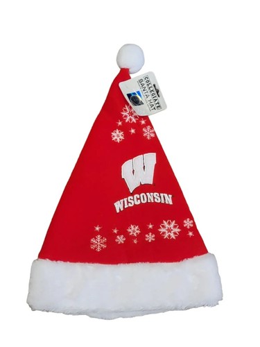 Mütze Kappe Wisconsin Badgers Boelter Marken NCAA lizenziert Urlaub Santa NEU neu mit Etikett - Bild 1 von 2