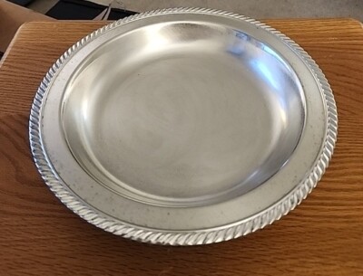 Vintage WM A Rogers Silverplate Round Serving Bowl 11 inch three Vintage WM A Rogers Silverplate Round Serving Bowl 11 inch three