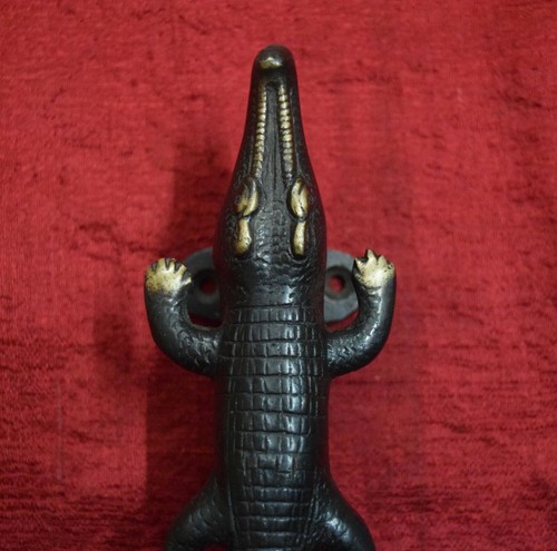 Alligator Shape Decorative Door Handle Pair Brass Handmade Vintage Style VR311 - Picture 2 of 11