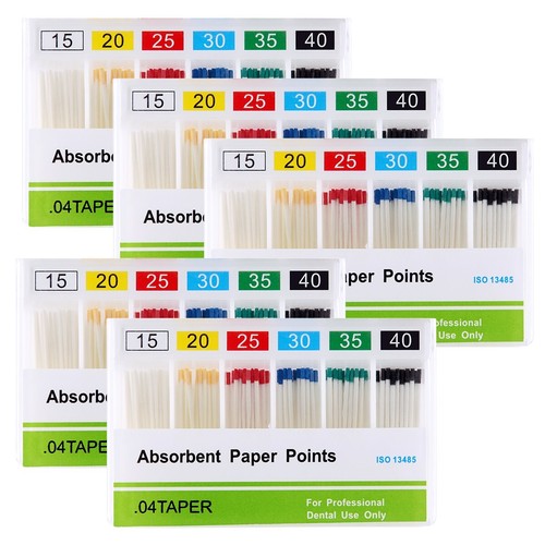 10packs Dental Endo Absorbent Paper Points 15-40# 0.04 Taper Root Canal Clean - Picture 5 of 6