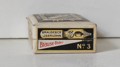 PLUMA BRAUSE&Co DE COLECCIÓN Nº 3, 1/2 Gros PLUMIN PLUMÍN, CAJA, JSERLOHN, Alemania, años 30 - Imagen 4 de 11