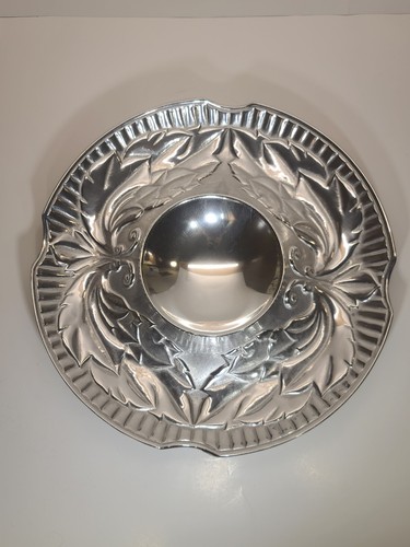 Platter Wilton Armetale Acanthus Chip And Dip Tray 13" Metalware Pewter Numbered