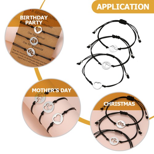 Fräulein Eltern-Kind Mutter Armbänder Gewebtes Eltern-Kind-Armband - Bild 3 von 11