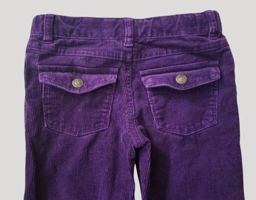 * AMERICAN LIVING Purple Corduroy Pants Girls Size 5 Adjustable Waist - Picture 2 of 5