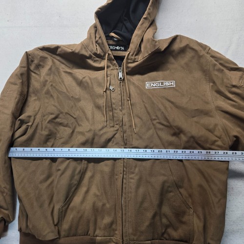 Crown Outerwear Canvas Workwear Jacket Hooded Full Zip Adult Men's XXXXL 4XL - Picture 5 of 8
