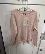 Girls Pink New Balance Sweatshirt Size 10/12