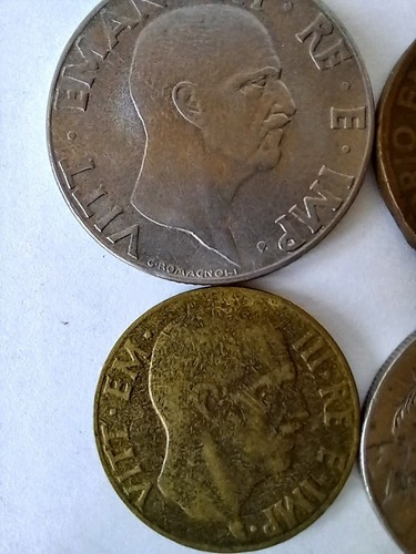 Italy Coin 5 10 20 50 Centesimi 1920 - 1942 Stainless steel Nickel Copper Old - Picture 11 of 12