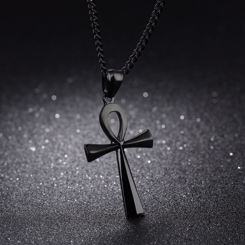 Collana Ciondolo Croce Superficie Lucida Acciaio Inox Unisex Crocifisso - C8 - Foto 5 di 15