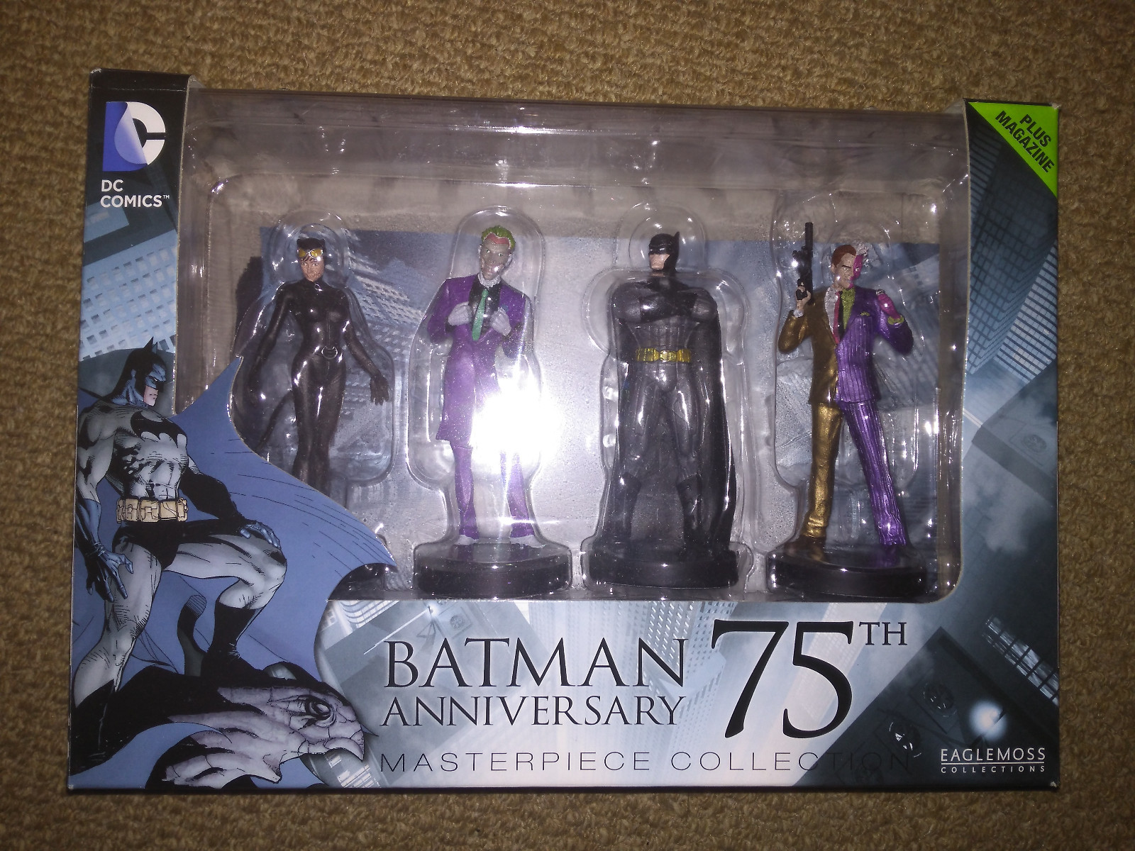 EAGLEMOSS DC obra maestra Figura Colección Batman 75th aniversario Estatuilla Caja EAGLEMOSS DC obra maestra Figura Colección Batman 75th aniversario Estatuilla Caja