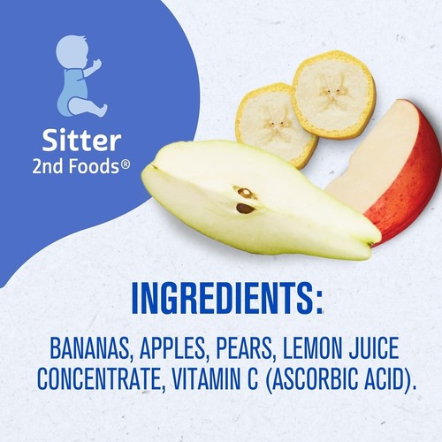 8 Pk)Gerber 2nd Foods,Apple Avocado Pureed Baby Food,4 oz Tub,2 Ct,Select Flavor - Picture 8 of 34