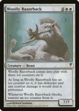 Magic the Gathering WOOLLY RAZORBACK #25/155 Coldsnap NM White Rare 2006