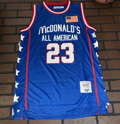 Headgear Classics JORDAN McDONALD #23 Basketball Tanktop Jersey Neu Blau Mesh