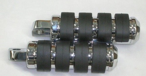 New ISO Anti Vibe Driver Foot Pegs Harley Sportster XL Softail Dyna Customs - Picture 3 of 3