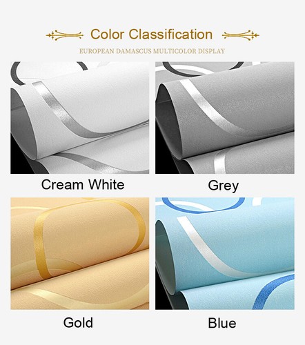 9.5M Modern Abstract Circles Gloss Wallpaper Embossed Textured Non-woven Roll - Picture 3 of 25