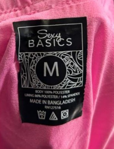 Sexy Basics Women's Athletic Workout Shorts Quick Dry with Pockets, Pink, Medium - Picture 4 of 4