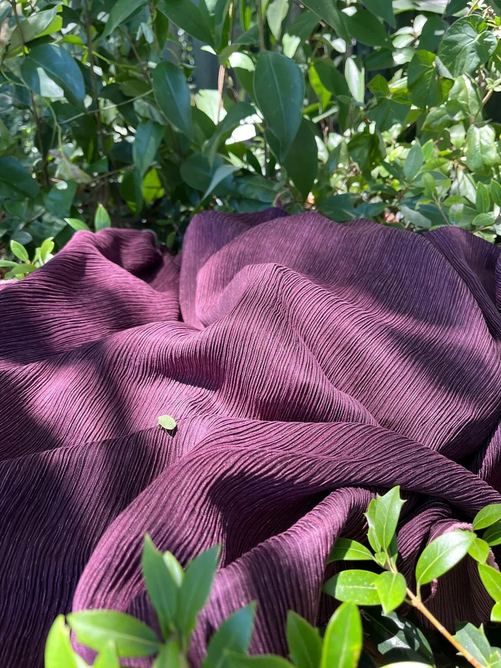 Seda morada por 2 metros, seda natural, gasa de seda, seda morera, por 2 metros. Foto 3 de 4