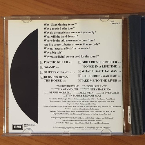 TALKING HEADS Stop Making Sense UK Swindon EX/EX(CD) - Bild 2 von 4