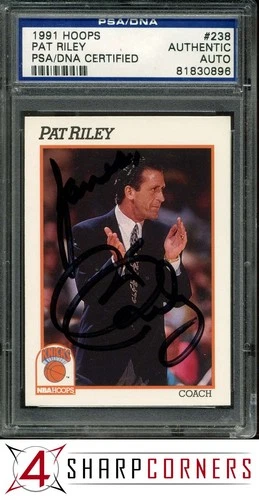 1991 HOOPS #238 PAT RILEY HOF PSA AUTHENTIC DNA AUTO