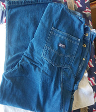 NEW MEN  S BERNE WORKWEAR DENIM BIB OVERALL SIZE 46 WAIST 32 LENGTH