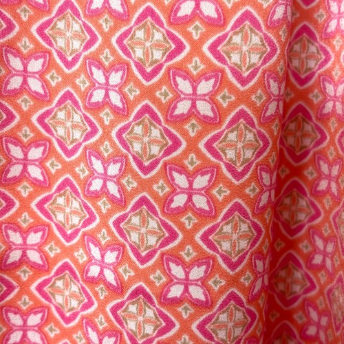 J.Crew Wms Small Peachy Pink Satin Geometric Cropped Pajama Bottoms Loungewear - Picture 6 of 8