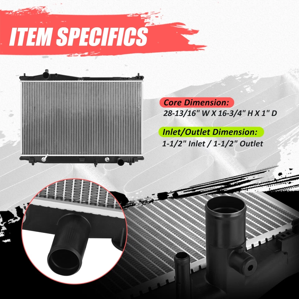 {DPI 13526} Radiador de refrigeración de núcleo de aluminio completo estilo OE para Lexus RC F 15-20 Foto 3 de 4