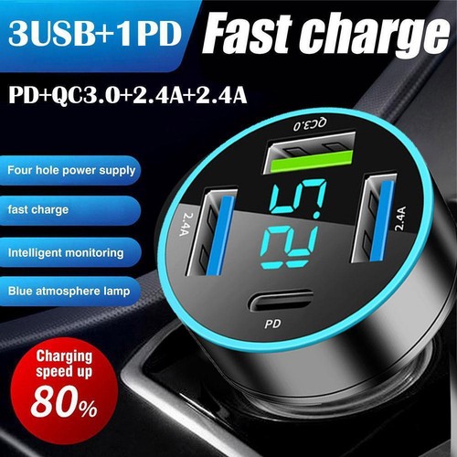 Chargeur Voiture USB Charge Rapide avec Sortie Optimale pour Téléphones et Tab - Photo 3 sur 13