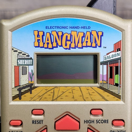 1995 Hangman Milton Bradley Electronic Hand Held Game EUC Tested/Works Gold - Picture 3 of 11