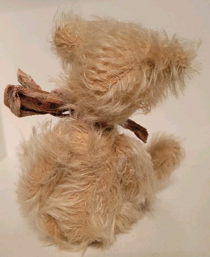 Vom Künstler signierter Mohair Bär Glasaugen vollständig verbunden Vintage Glimmer Michelle LESEN  - Bild 4 von 18
