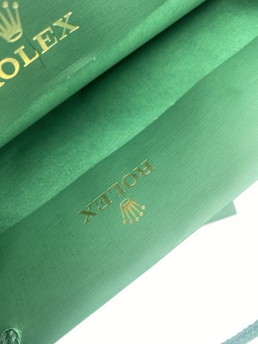 Rolex Boutique Paper Shopping Bag Shopping Tote Green 16” x 14” Reusable - Picture 6 of 10