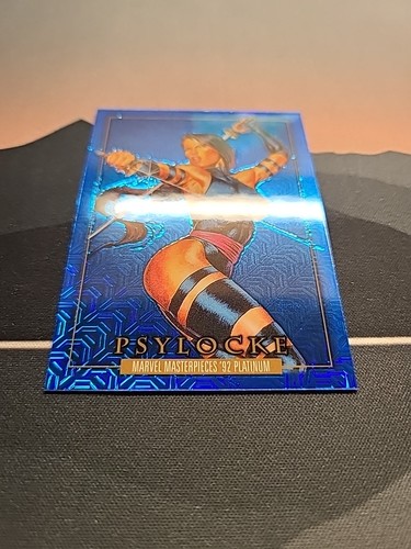 2025 Skybox Marvel Masterpieces 92 Platinum PSYLOCKE #65 Blue Traxx Parallel 🔥 - Picture 6 of 11