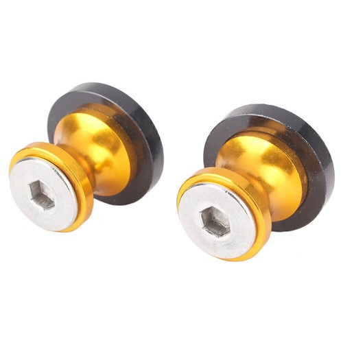 Para YAMAHA MT-09 MT-10 FZ09 Dorado 10mm Tornillos Deslizadores Brazo Oscilante Carretes Deslizante - Imagen 2 de 2