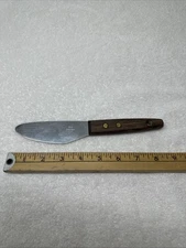 EKCO Stainless Steel Wide Butter & Cheese Spreader Knife w Wood Handle USA