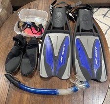 Scubapro Jet Sport Snorkeling Set Fins Mask Snorkel Boots Size USA 5 Euro 37