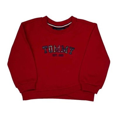 Alter 2 Tommy Hilfiger Spellout Sweatshirt - 2XS Rot Baumwolle