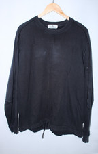 Stone Island Men's XXL Black Crew Neck Sweatshirt NO COMPASS BADGE