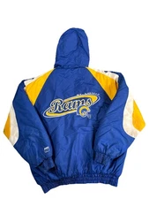 Vintage Logo 7 Game Day NFL Pro Line Vintage Pullover Jacket STL Rams SZ L Korea