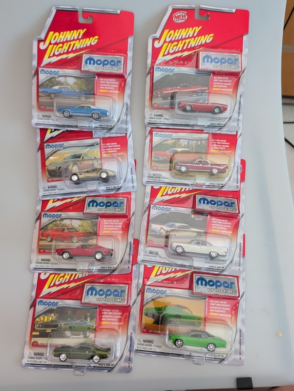 Lot Of 8 -  Mopar or No Car Johnny Lightning