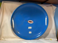 Vtg Rare 1960s FLEXIBLE FLYER Metal Saucer Sled Disk Original Paint and Decal