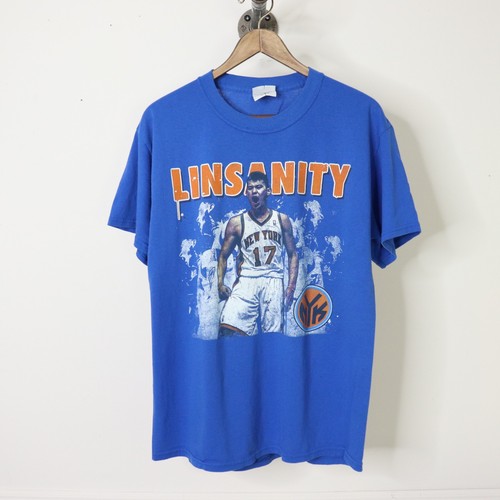 Vintage Jeremy Lin “Linsanity” New York Knicks T-Shirt Size M Double Sided - Picture 1 of 5