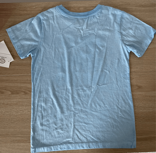 Super Mario Boys Graphic T-Shirt Size Medium NWT | Retro Gamer Tee Blue Nintendo - Picture 5 of 5