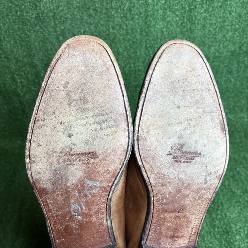 Bragano By Cole Haan Shoes Mens 12 M Dress Slip On Tassel Loafer Brown Leather - Picture 9 of 12