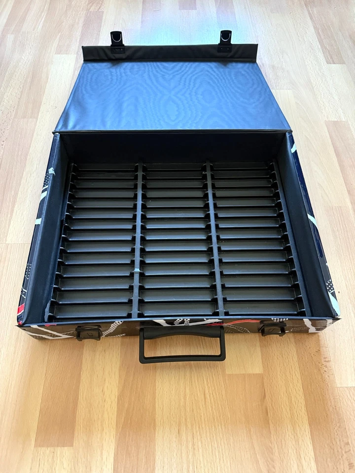 Cassette Tape Carry / Storage Case - Holds 45 Cassettes - Abstract Design - Image 2 of 4