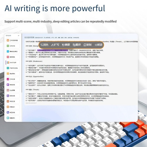 Three Mode Connectivity Keyboard with Smart AI Features and Compact Design - Bild 2 von 12