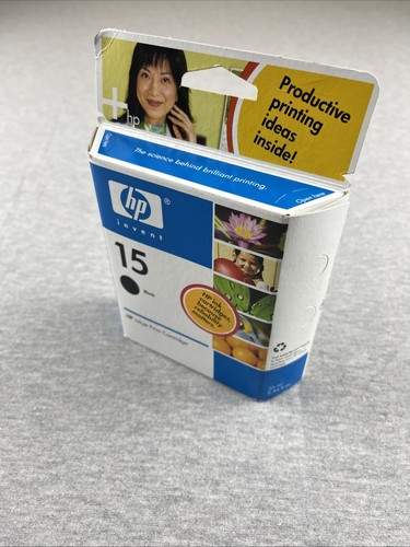 HP 15 Genuine Ink Black C6615DN New OEM -For 5110 950 3820 940 310 EXP. Jan 2007 - Zdjęcie 3 z 3