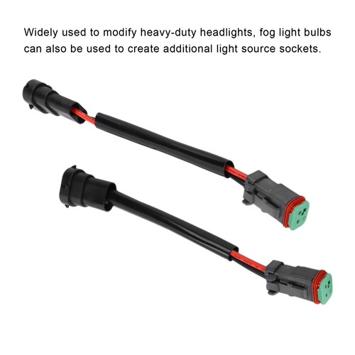 2pcs DT Weiblich-H11 Männlich Konvertierung Kabelbaum Adapter Wasserdicht Fü LIF - Zdjęcie 15 z 22