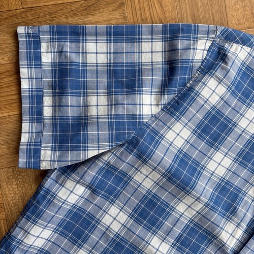 FRED PERRY Short Sleeve Check Shirt White and Blue Mens Size 2XL (XXL) Mod 60s - Picture 10 of 17