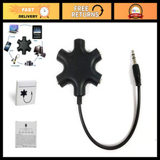 5-Way 3.5mm Audio Splitter Cable - 1 Male to 5 Female Headphone Adapter, Stereo