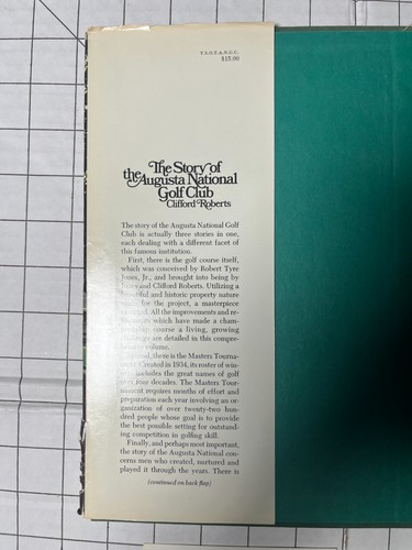 Story of the Augusta National Golf Club by Clifford Roberts 1976 HC/DJ Inserts - Foto 4 di 6